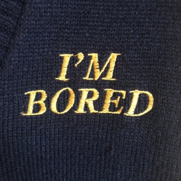 Hot Topic Colorblock “I'm Bored" Sweater Harry Potter XL - Picture 3 of 5